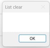 MS Power automate desktop clear list items variable action