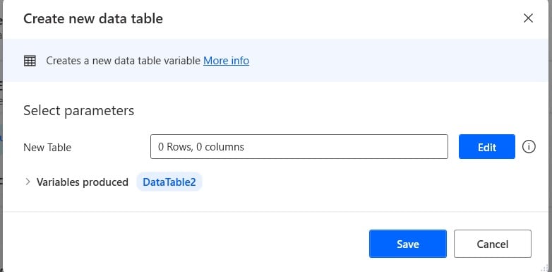 MS Power automate desktop loop through excel rows