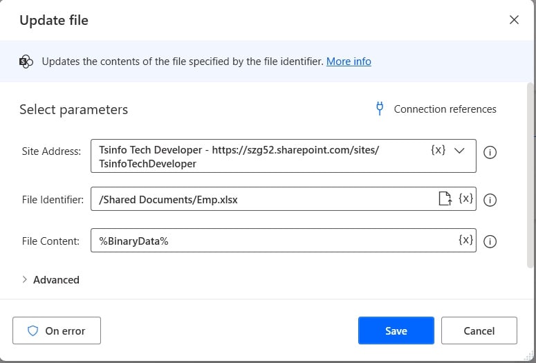 MS Power Automate Desktop update SharePoint file update file sharepoint power automate desktop