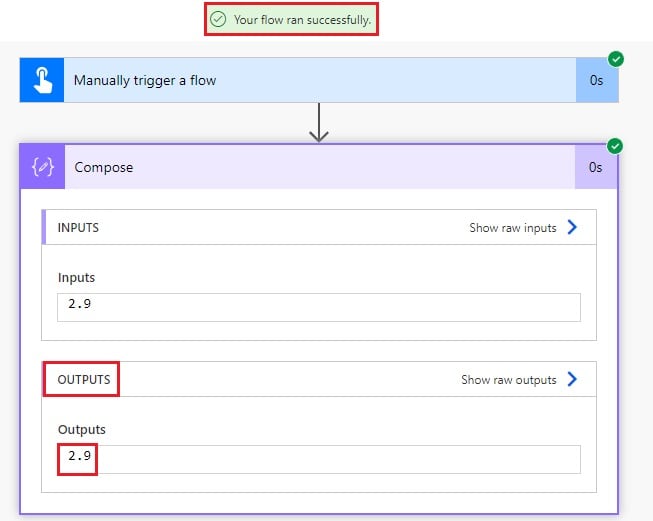 Number Formatting with decimal places in Power Automate flow