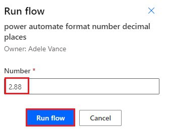 Number Formatting with decimal places in Power Automate