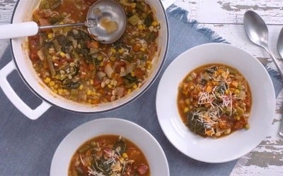 Old-fashioned vegetable barley soup