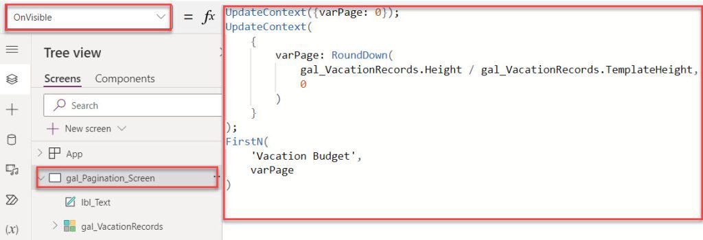 pagination in powerapps gallery