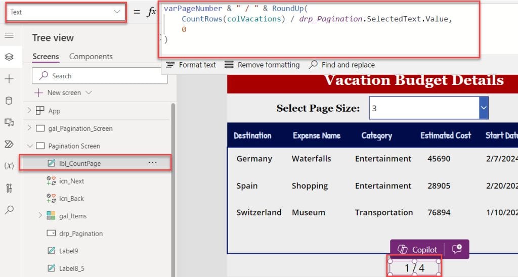 Pagination In PowerApps Gallery Control