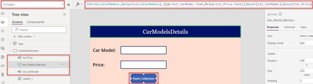 Patch Items to the Power Apps Collection Dynamically