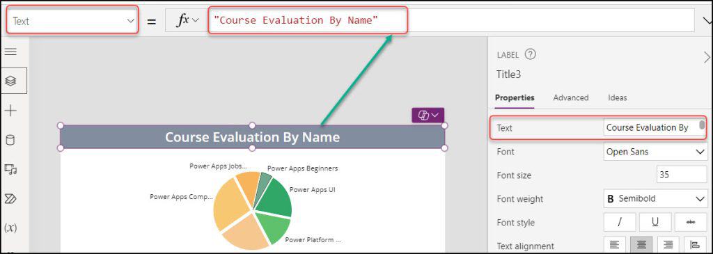 pie chart in powerapps