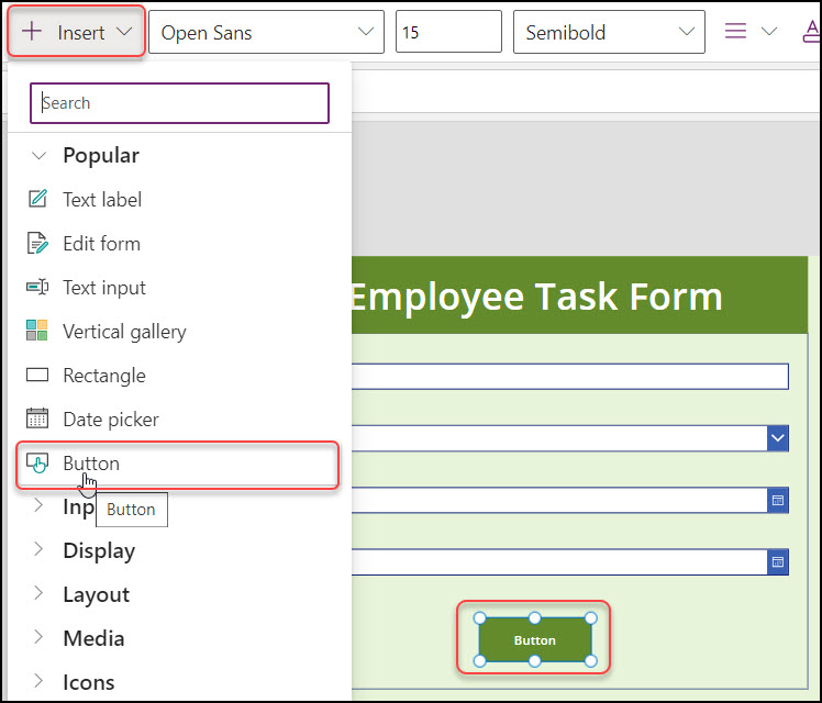 power app form to sharepoint list