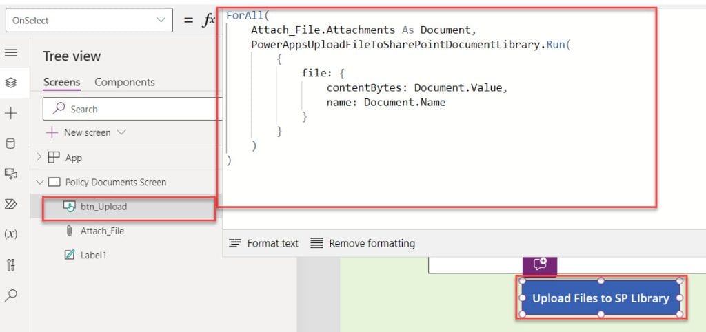 power app upload file to sharepoint