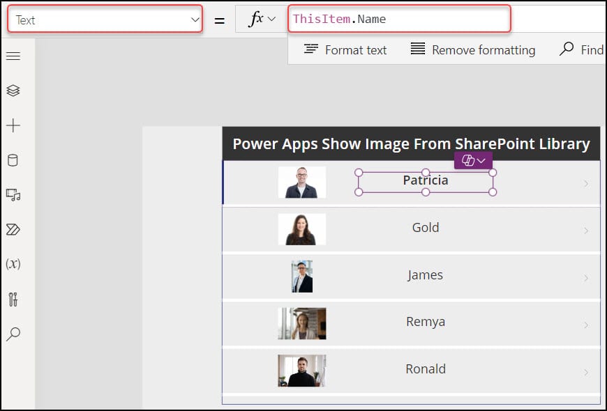 power apps display image from sharepoint list