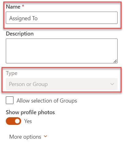 Power Apps Dropdown SharePoint list Person Field