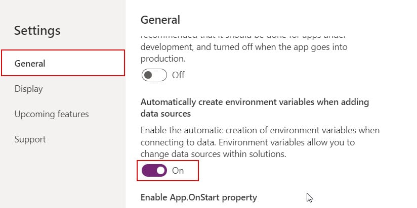 power apps environment variables