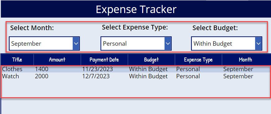 Power Apps Filter Data Table based on Multiple Dropdowns