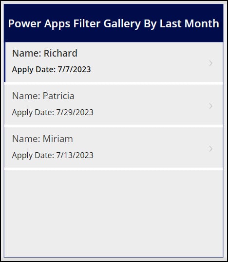 Power Apps Filter Gallery By Last Month