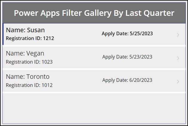 Power Apps Filter Gallery By Last Quarter