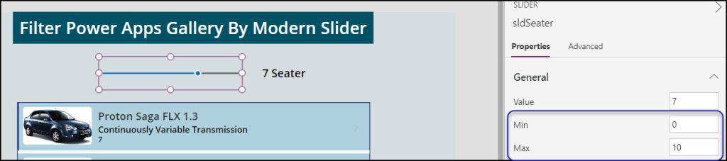 Power Apps Filter Gallery By Modern Slider