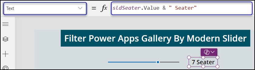 Power Apps Filter Gallery By Slider