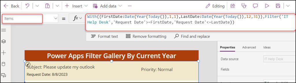 Power Apps Filter Gallery By This Year