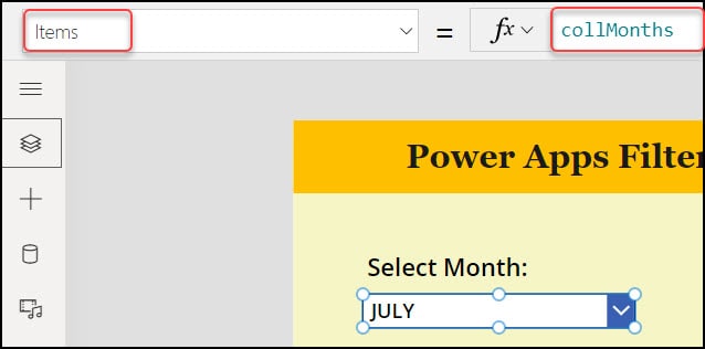 Power Apps Gallery Filter by Month Using Dropdown Control