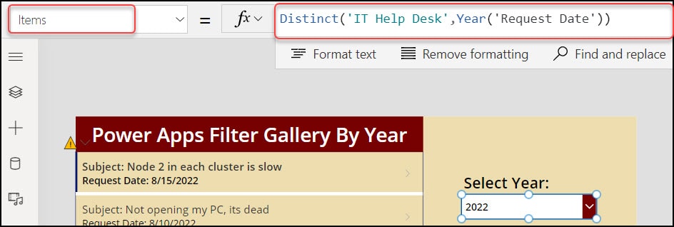 Power Apps Gallery Filter By Year