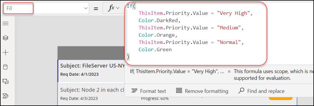 Power Apps Gallery Formatting Multiple Values