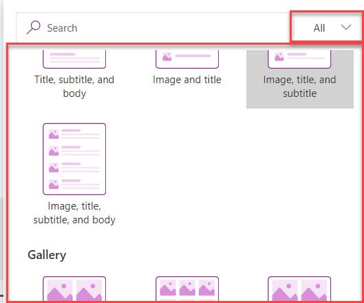 power apps gallery layout examples