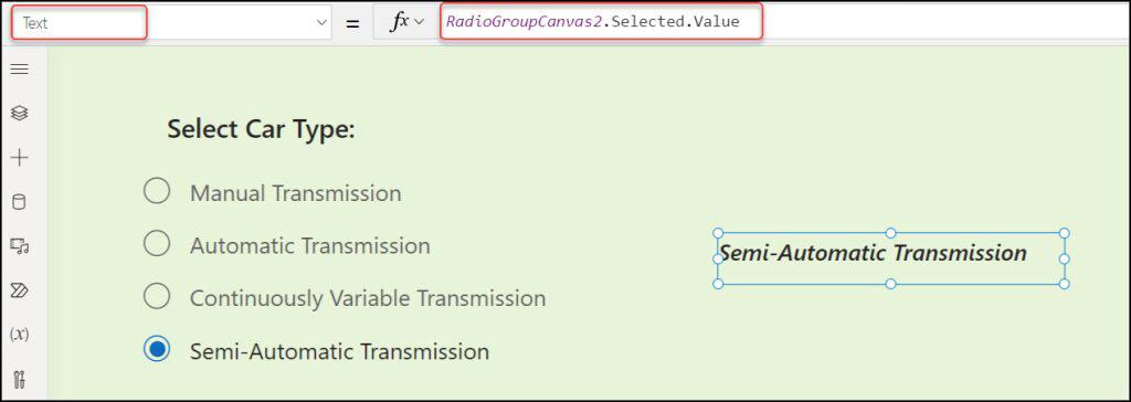 Power Apps Get Modern Radio Values in Label Control