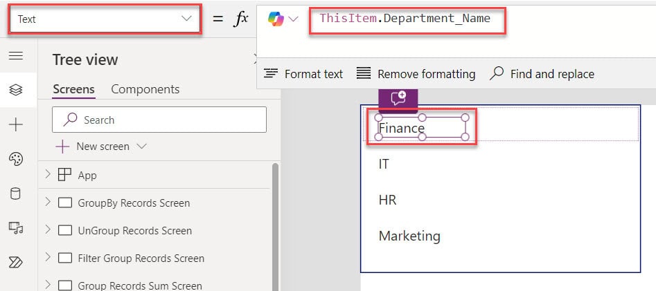 power apps group by lookup column