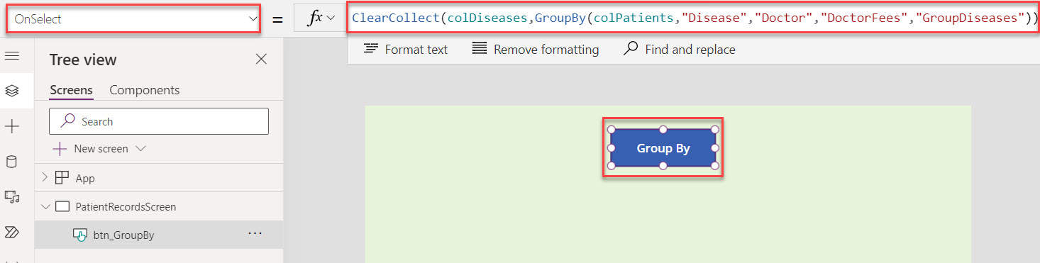 Power Apps GroupBy Collection