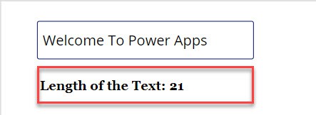 power apps len function