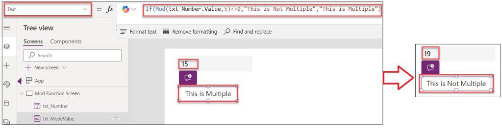 Power Apps Mod Calculate If Number is Multiple of Another