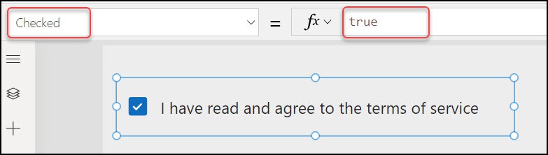 Power Apps Modern Checkbox control properties