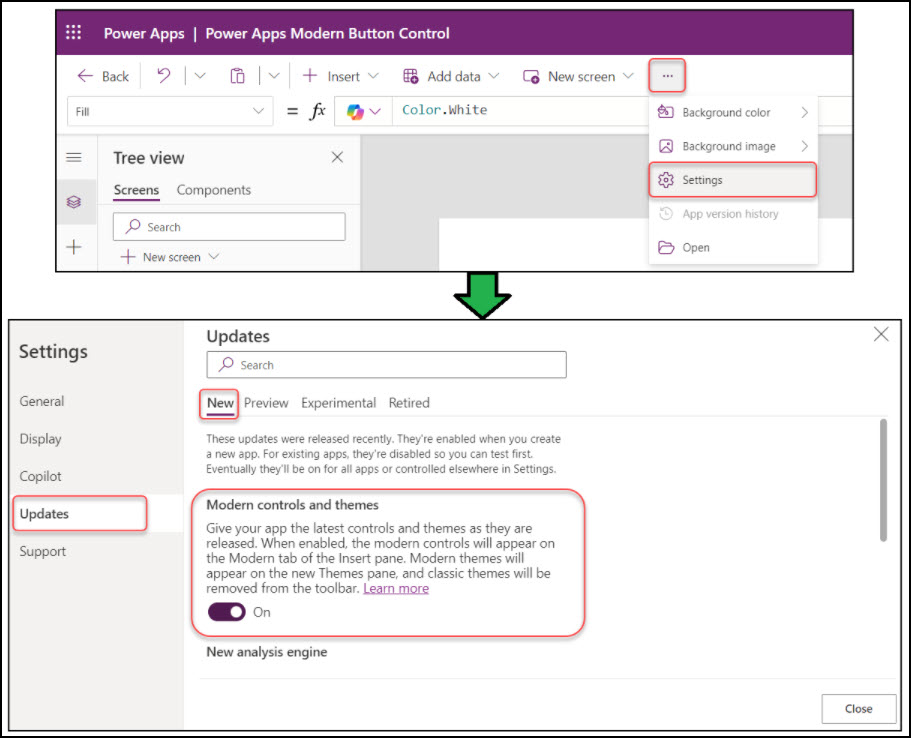 Power Apps Modern Header Control