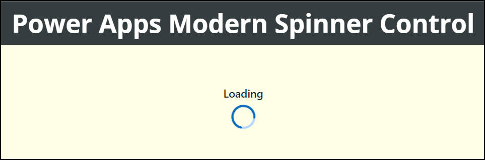 Power Apps Modern Spinner Control