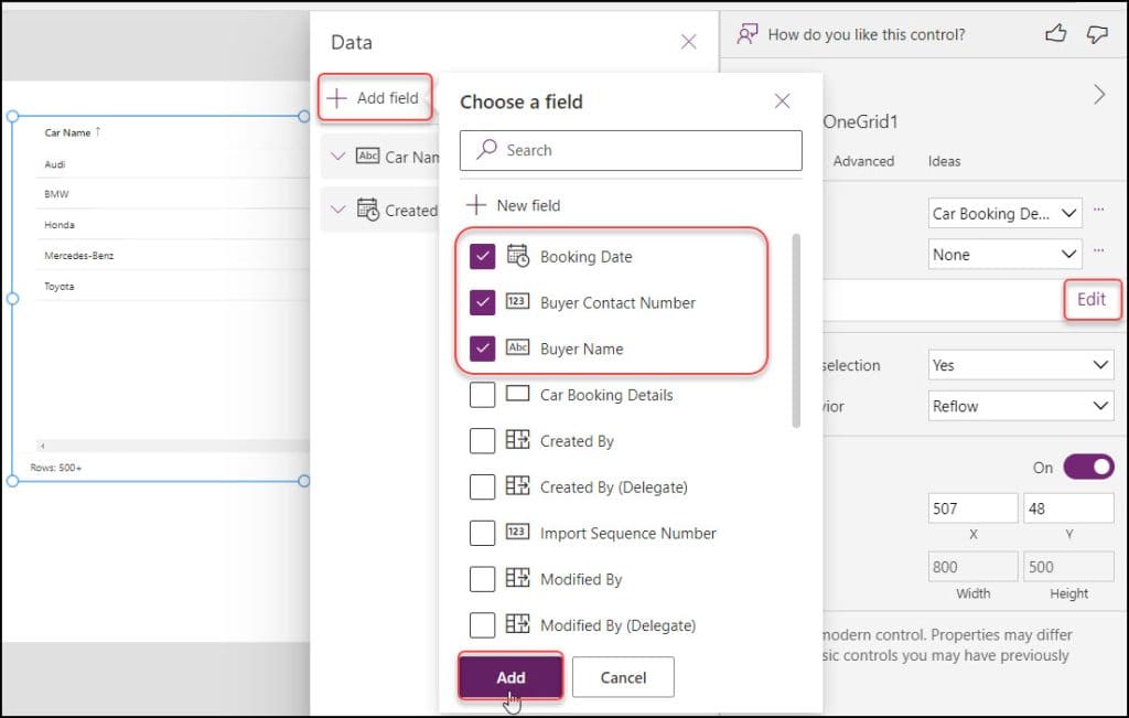 Power Apps Modern Table