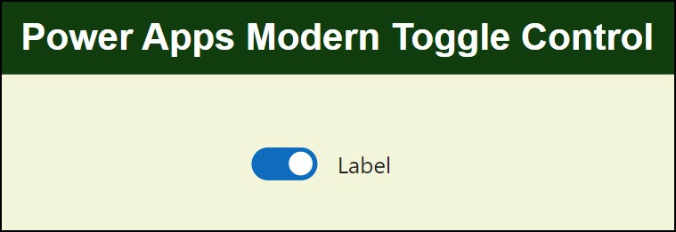Power Apps Modern Toggle Control
