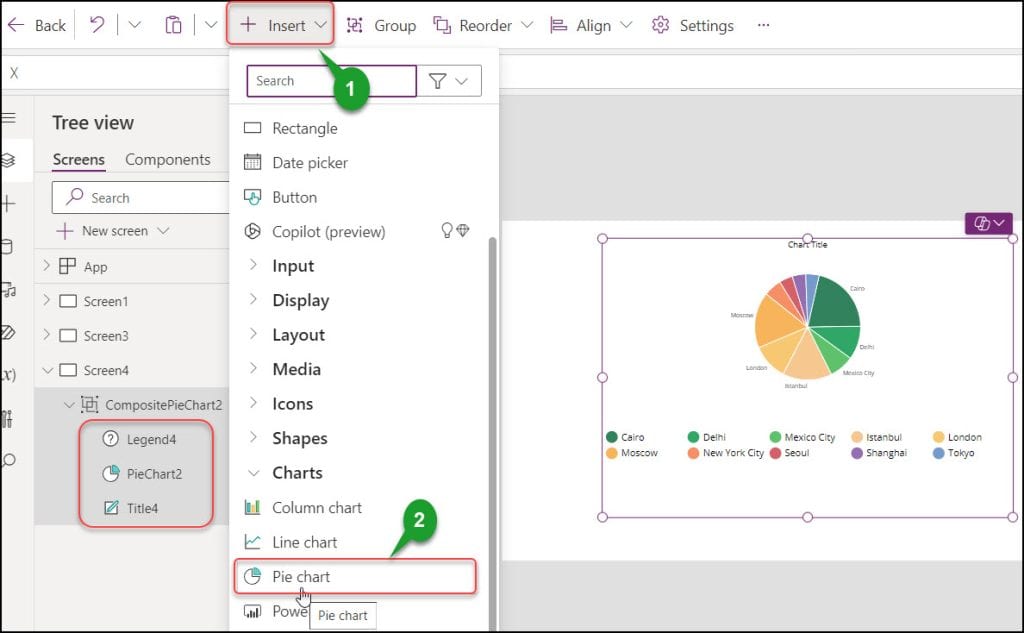 PowerApps Pie Chart