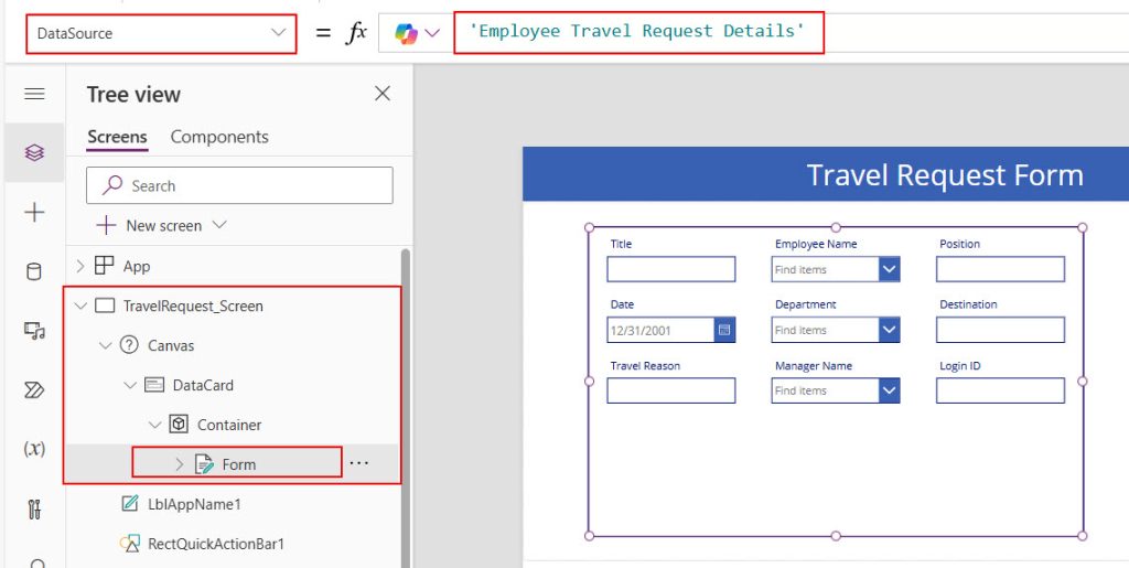 power apps repeating table edit screen