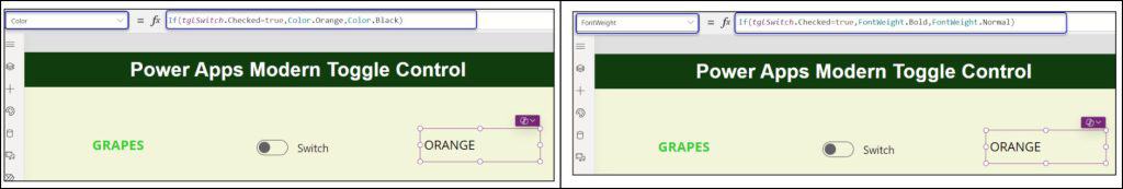 Power Apps Set Value Based on Modern Toggle