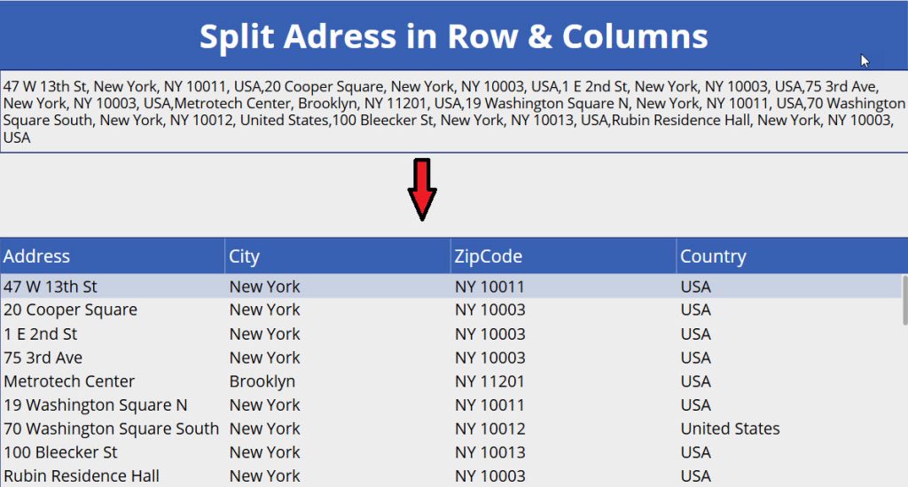 power apps split string into rows 