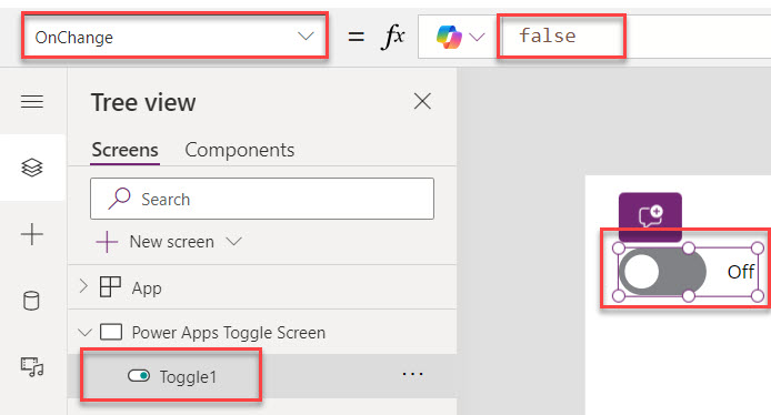 power apps toggle