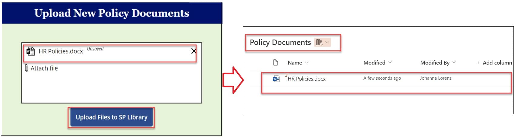 power apps upload file to sharepoint document library