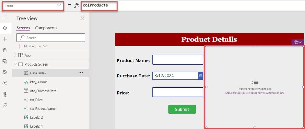 power apps value function