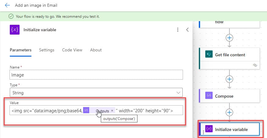 power automate email format dynamic content