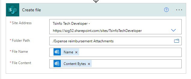 power automate attachment to sharepoint