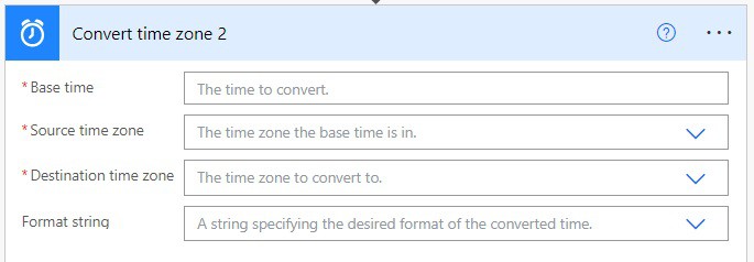 power automate convert time zone