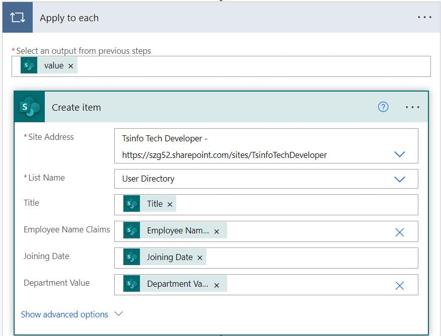 power automate copy item from one list to another