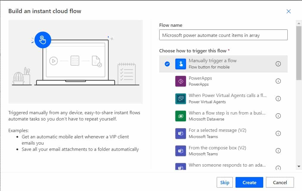 power automate count SharePoint list items in filter array