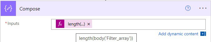 power automate count items in filter array