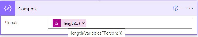 power automate count items in json array variable