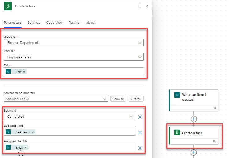 Power Automate create planner task SharePoint